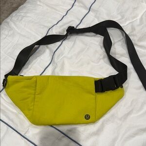 Lululemon Athletica Yellow and Black Belt Bag